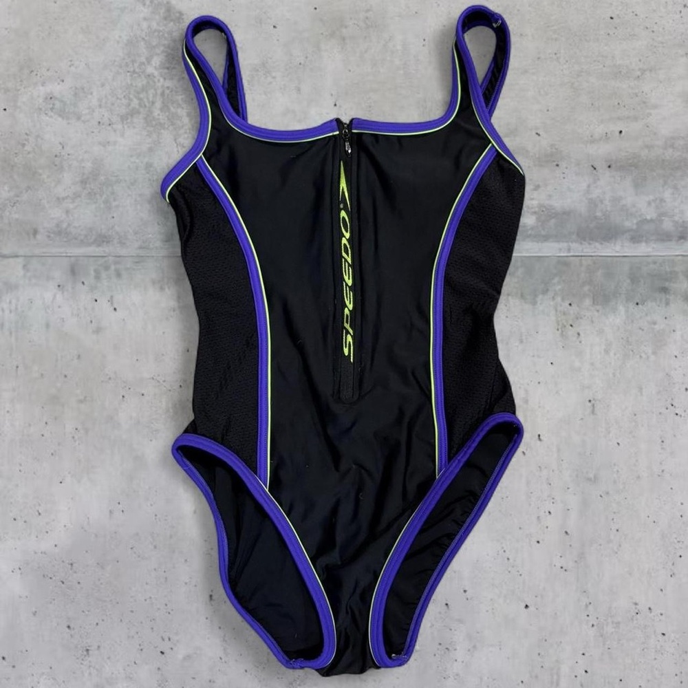 90’s Vintage Speedo One Piece Zipper Front